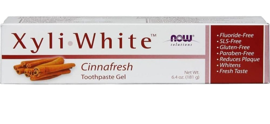 Xyliwhite Non fluoride,fluoride-free Toothpaste Gel, Cinnafresh, Cleanses and Whitens, Clean and Fresh Cinnamon Taste, 6.4 oz