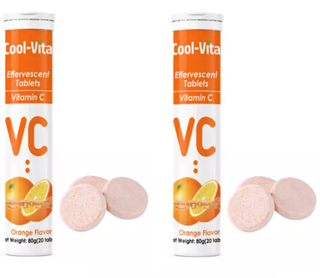 2 box Cool-VIta Effervescen vitamin C Imumune Support 20 Ct 2.82 Oz