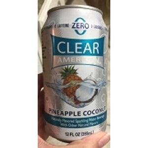 Clear American Pineapple Coconut Sparkling Water, 12 fl oz pack of 12 Cans