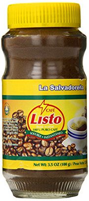 Café Listo 3.5 oz(100g) 100% Pure Authentic Instant Coffee From El Salvador