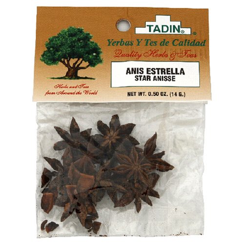 Tadin Herbs & Tea, Anis Estrella (Star Anisse), 0.5-Ounce Cellophane Bags (Pack of 24)