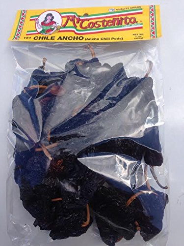 Micostenita Dried Chile Ancho,Ancho Chili Peppers - Dried Poblano Pepper - Mild to Medium Heat - Sweet & Smoky Flavor 16-Ounce Bag (1Pound)