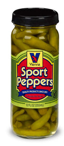 VIENNA SPORT PEPPERS, 12 OZ, FOR CHICAGO DOGS