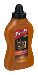 French's, BBQ Mustard Sauce, Twangy, Sweet 'n Smooth, 14oz Squeeze Bottle (Pack of 2)