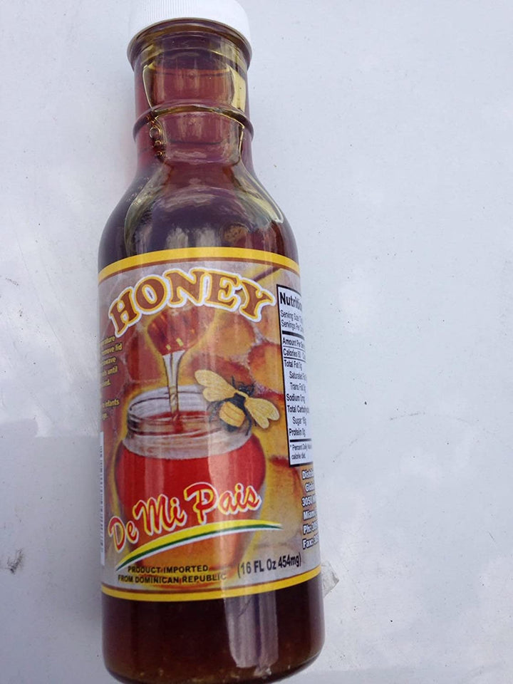 De Mi Pais Natural Honey (Pure Natural Raw Honey) 16oz (454 mg)
