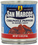 San Marcos Chilpotle Peppers in Adobo Sauce, 7.5 Oz., (Pack of 4 Cans)