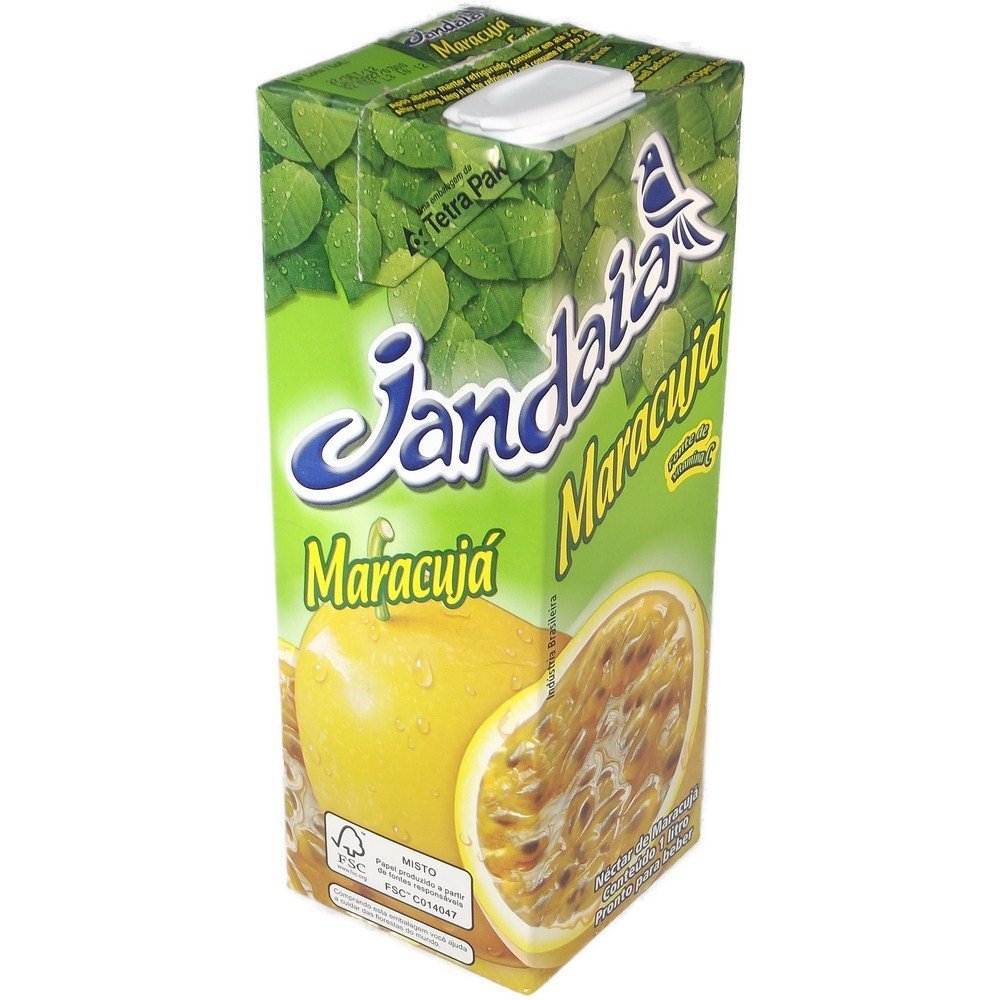 Passion Fruit Nectar Ready to Drink - Néctar de Maracujá - Jandaía - 33.8 Fl.Oz. (1 liter)