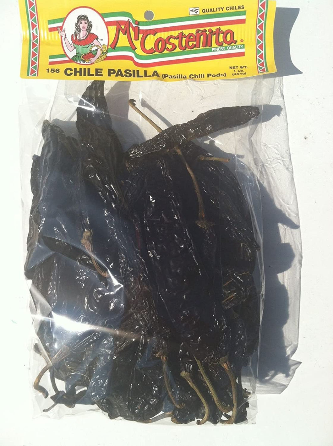 Chile Pasilla - Pasilla Negro - Chile Negro - Dried Chilaca Chili Pepper - 1 Lb bag - Mild to Medium Hot - Deep Rich Flavored 1 pound