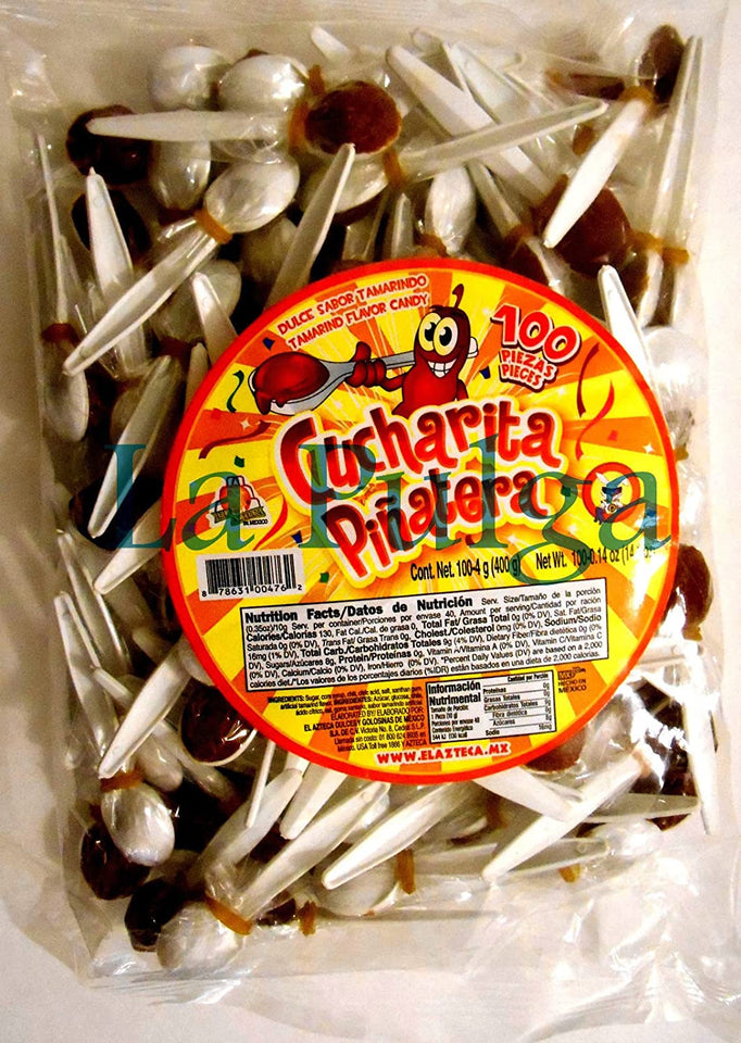 Cucharita Pinatera Tamarind Flavored Mexican Candy Spoon 100 pcs Tamarindo
