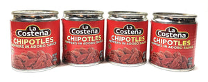 La Costena Chipotle Peppers in Adobo Sauce 7oz. Cans (4 Pack)