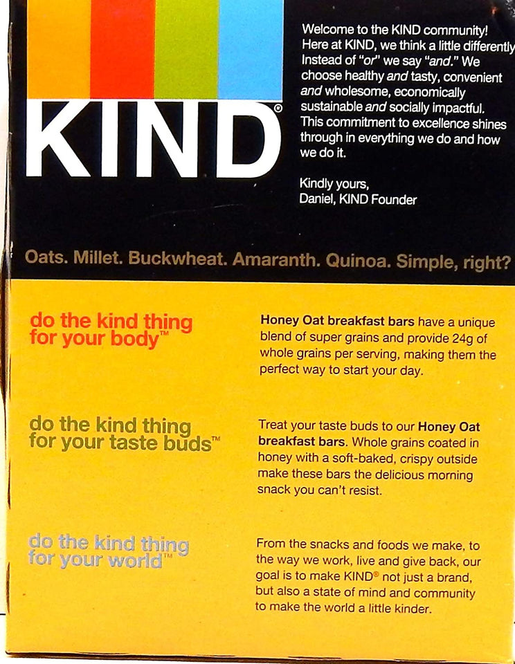 KIND Breakfast Bar Honey Oat - 4 CT