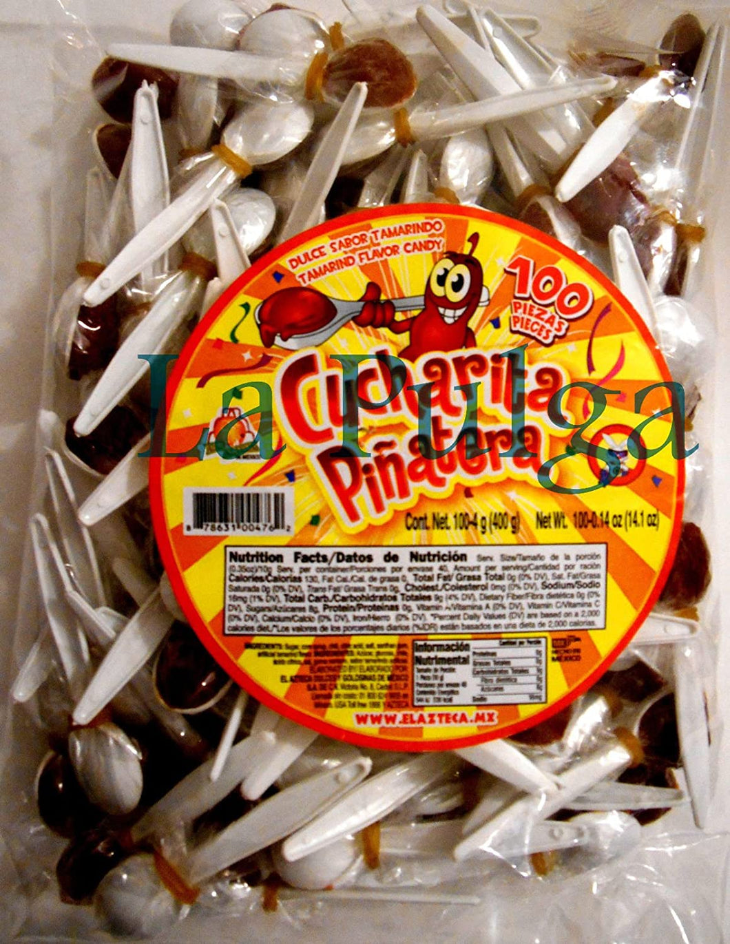 Cucharita Pinatera Tamarind Flavored Mexican Candy Spoon 100 pcs Tamarindo
