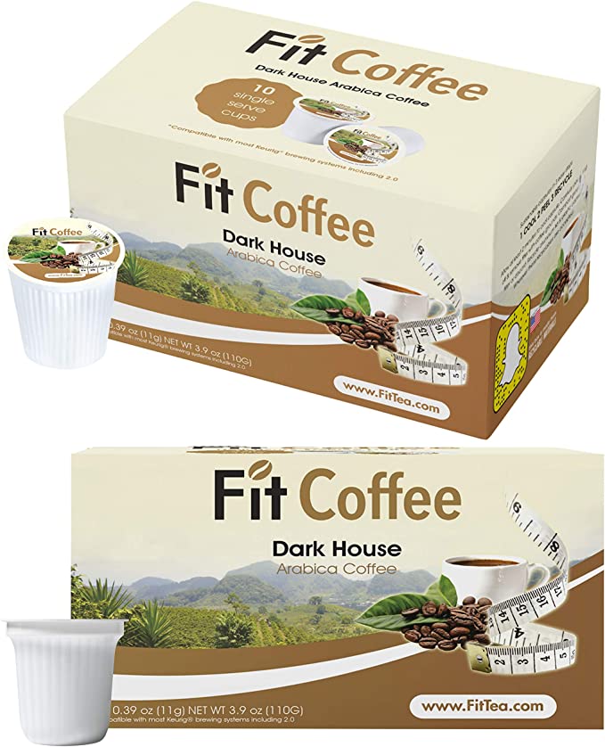 Fit Coffee Fit Tea  metabolism, Slimming & Detox Keto Friendly Bullet-proof Coffee Dark Roast Arabica Coffee weight loss, and boost energy keto K-cup