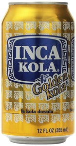 Inca Kola Golden Carbonated Beverage Soda - la kola dorada - 12 oz cans - 6pk