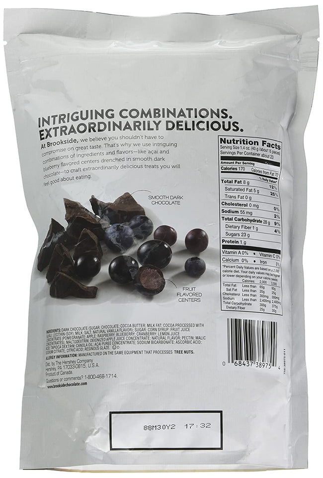 Brookside Dark Chocolate, Acai/Blueberry, 32 Ounce
