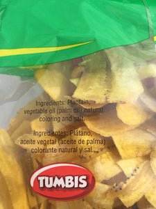 Big Bag Tumbis Plantain Strips,With Salt, Cooked in Sustainable Palm Oil 12 oz