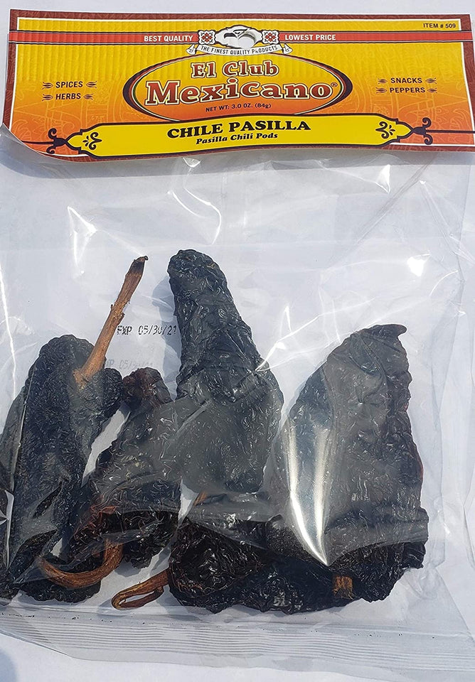 Pasilla Negro Chiles Great For Sauces excellent served with duck, seafood, lamb, mushrooms, garlic, fennel, honey, or oregano