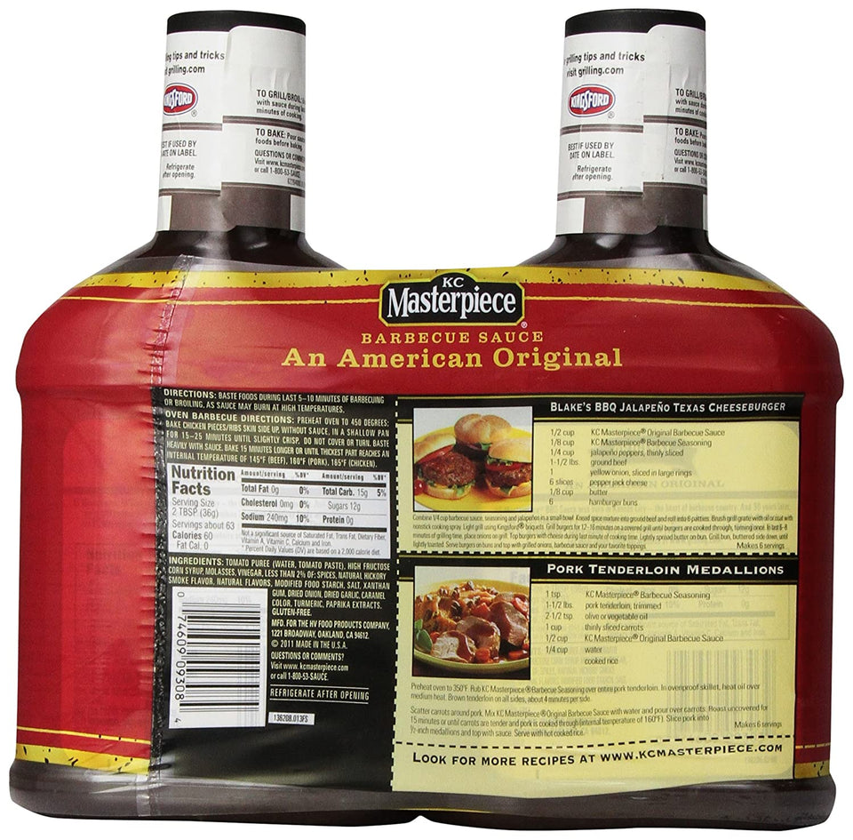 KC Masterpiece Original Sauce, BBQ, 80 Ounce