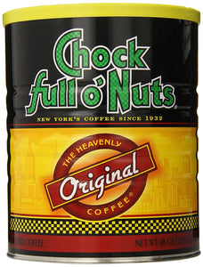 Chock Full O Nuts Ground Coffee, Original Blend, 48 Ounce (Medium Roast)