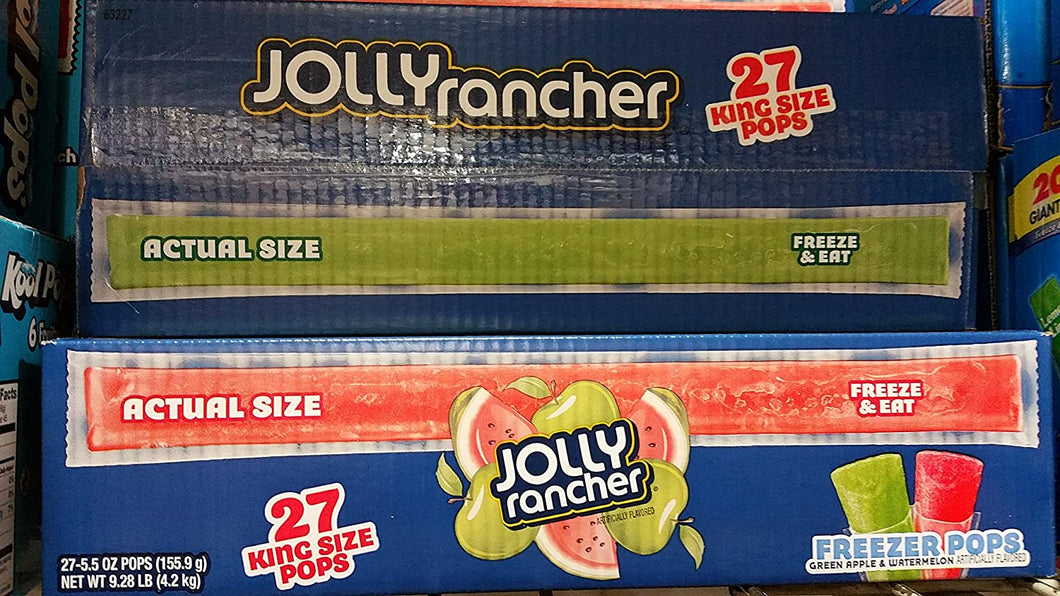 Jolly Rancher Freezer Pops 27ct 5.5oz King Size