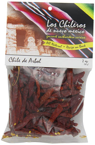 Los Chileros Whole Chile De Arbol, 2 Ounce