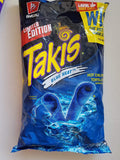 Takis Chips 9.9 oz each (Takis Fuego, Takis blue Heat,Takis Spicy Buffalo Combo Plus a Mexican Buffalo Hot sauce 5.3oz