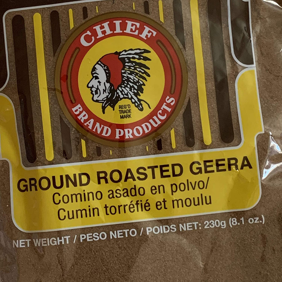Chief Roasted Geera Ground Cumin Seeds 230g, 8.1 Oz