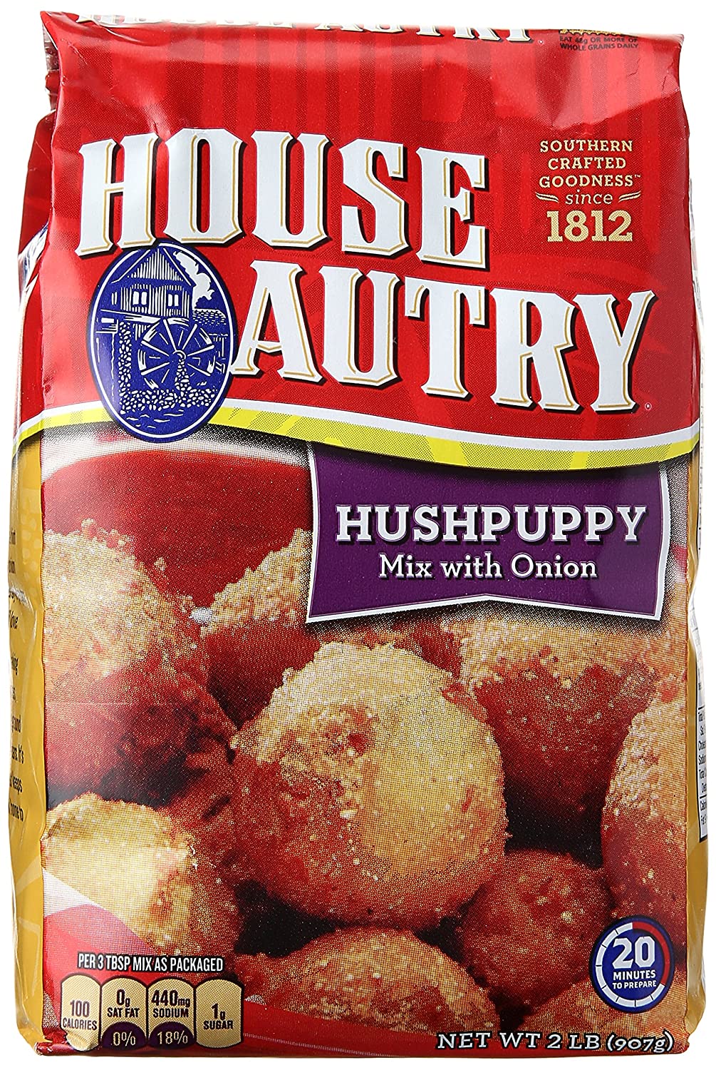 House-Autry Original Recipe Hushpuppy Mix With Onion, 2 lb