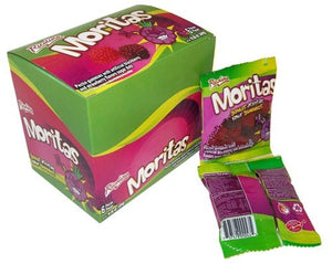 Ricolin Moritas Pectin Gummies with Artificial Balckberry,blueberry and Strawberry Flavors Sugar Dots 6 Pcs Each Box