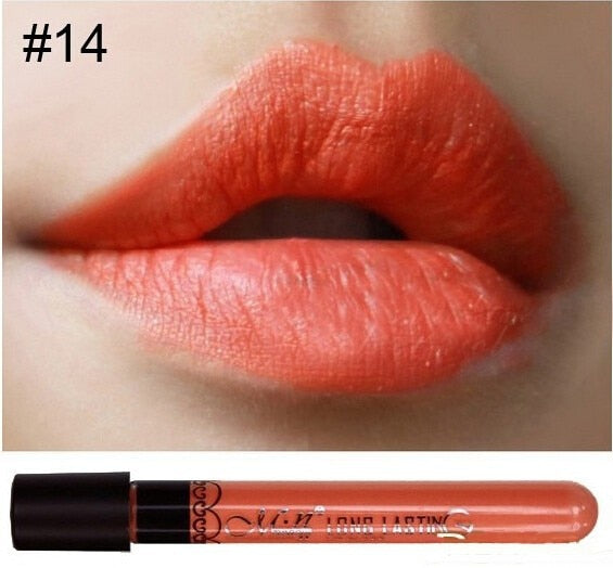 Brand Makeup Matte Lipstick Tint liquid Lipstick Velvet Make up Waterproof Long Lasting Lip Gloss Sexy Cosmetic Menow