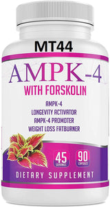 AMPK-4 Activator Boost Energy Promote Longevity Diet Weight Loss Slimmer Skinny Fatburner Berberine Forskolin Support Metabolism 90 cap/45 Serv