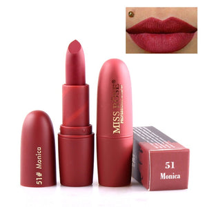 New MISS ROSE Lipstick Matte Waterproof Velvet Lip Stick 18 Colors Sexy Red Brown Pigments Makeup Matte Lipsticks Beauty Lips