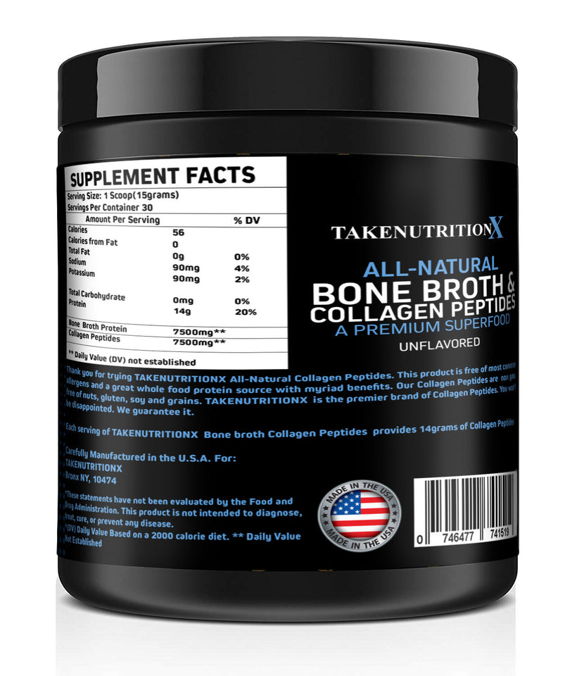 Bone Broth Collagen Pure ancient Bone Broth Premium Collagen Peptides Protein Powder 30 Servings